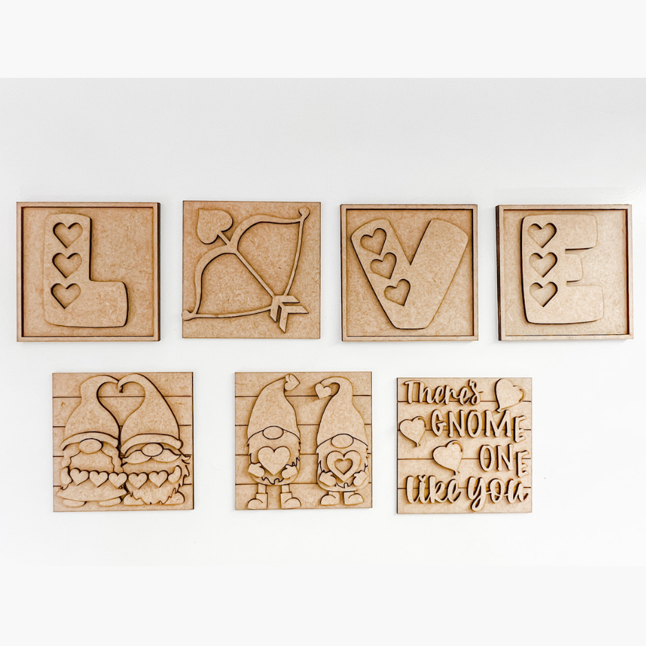Love Gnomes Valentine's Mini Signs