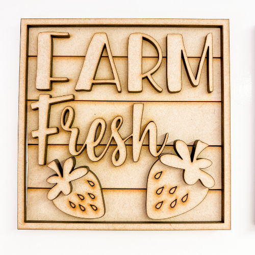 Fresh Strawberries Mini Signs