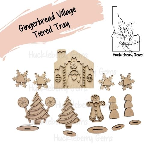 Gingerbread Village Tiered Tray Kit