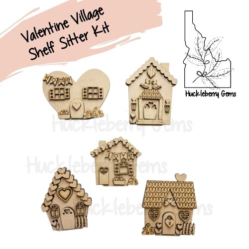 Valentine Village Shelf Sitter
