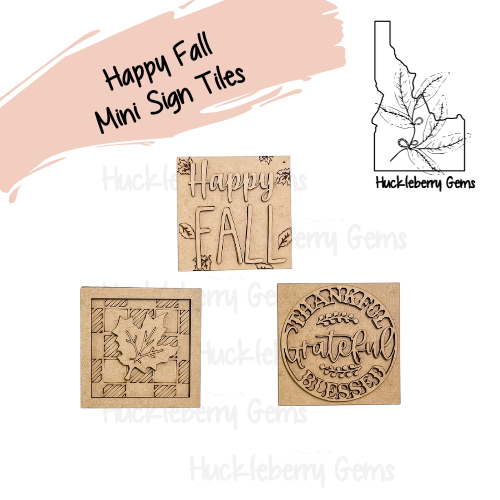 Happy Fall Mini Signs