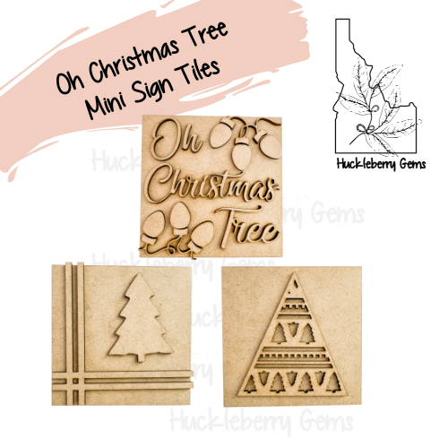 Oh Christmas Tree Mini Signs