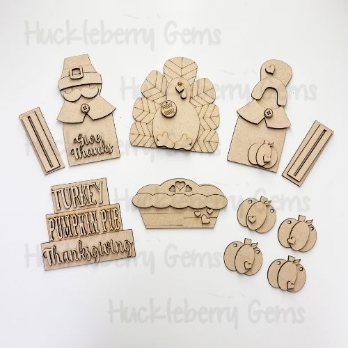 Give Thanks Pilgrim Set Tiered Tray Kit