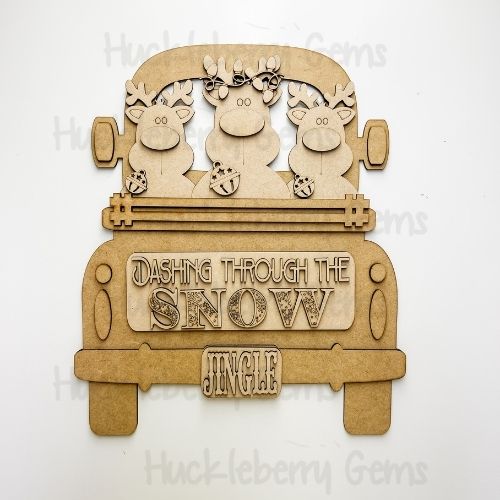 Dashing through the snow Interchangeable Truck Stand