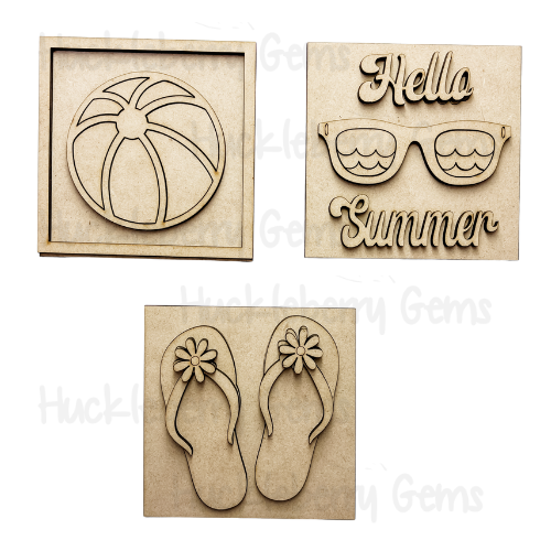 Hello Summer Mini Signs