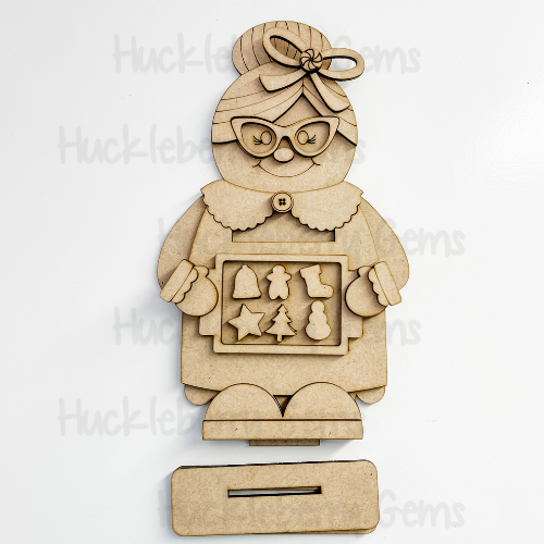 Mrs. Claus Standing Gnome Shelf Sitter