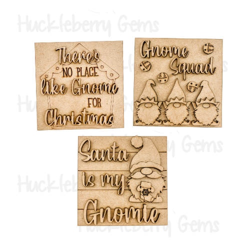 Christmas at Gnome Mini Signs