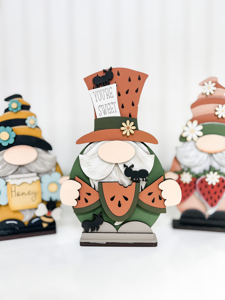 Watermelon Shelf Sitter Standing Gnome