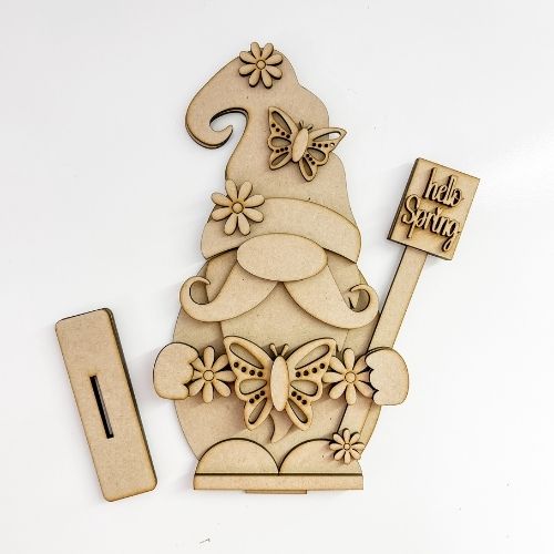 Spring Shelf Sitter Standing Gnome