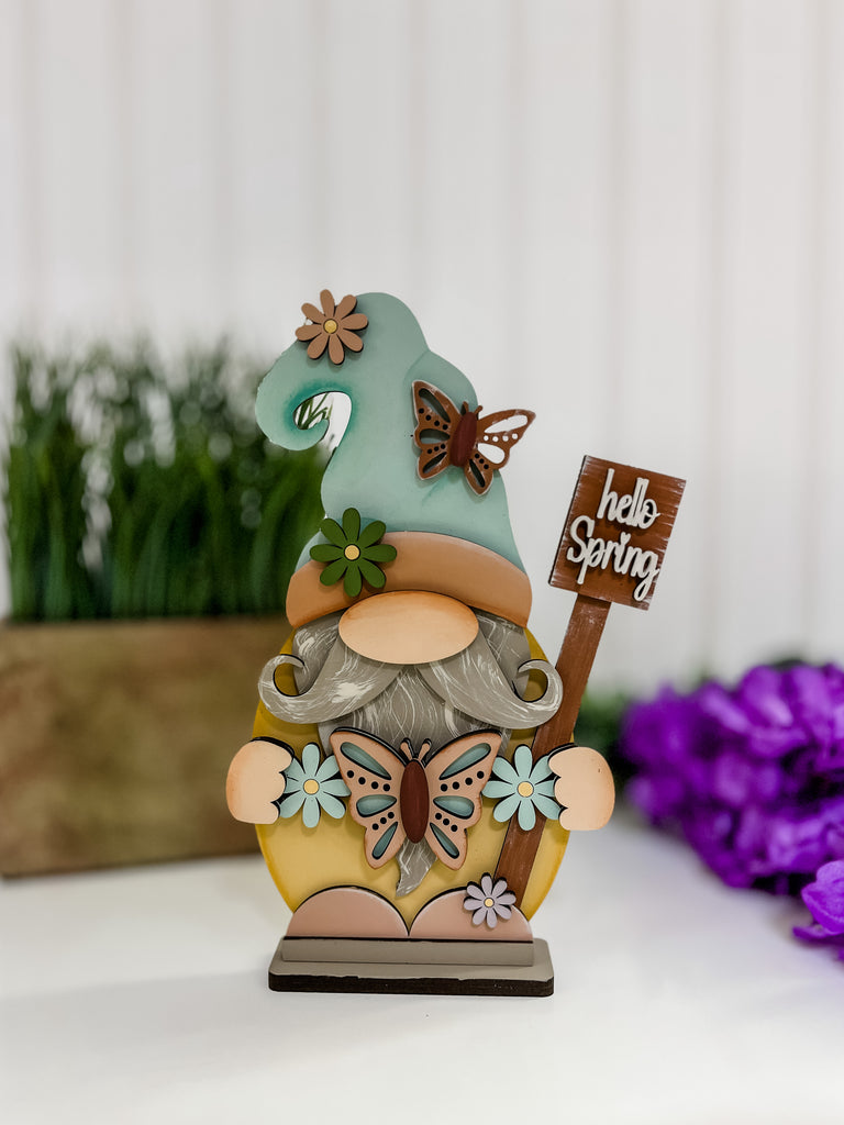 Spring Shelf Sitter Standing Gnome